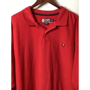 VTG Y2K Era CHAPS Ralph Lauren Men's‎ Polo Shirt Red Size XLT